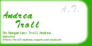 andrea troll business card